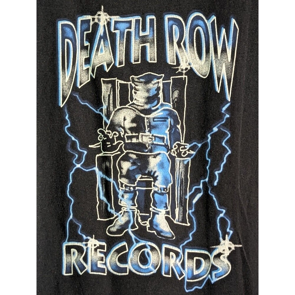 Ripple Junction Death Row Records T-Shirt Mens Large Black Electric Chair Rap